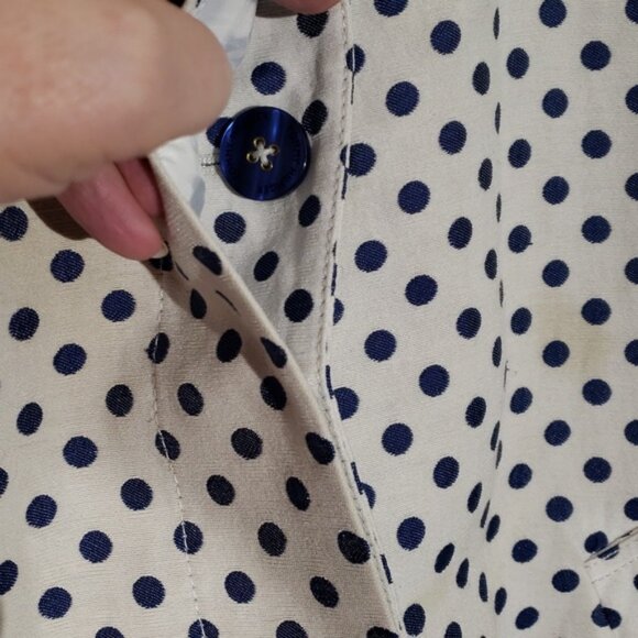 Classic style Tommy Hilfiger retro inspired polka dot trench coat size small - Picture 4 of 12